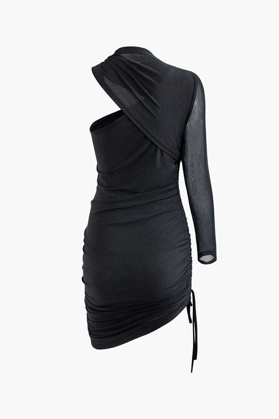 Asymmetric Cut Out Drawstring Midi Dress sold by Micas product image thumbnail 2