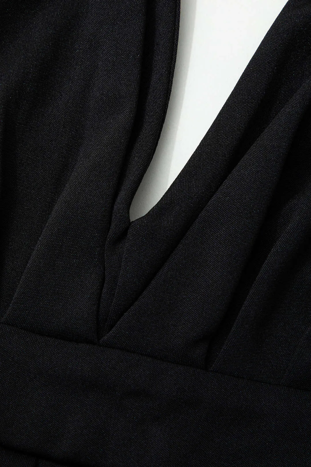 Deep V-Neck Halter Backless Ruched Jumpsuit sold by Micas product image thumbnail 4