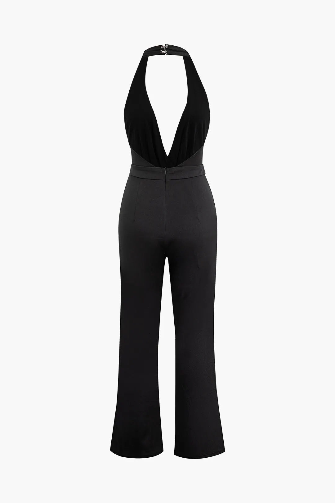 Deep V-Neck Halter Backless Ruched Jumpsuit sold by Micas product image thumbnail 2