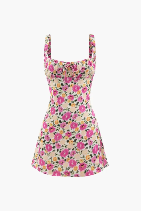 Floral Print Cut Out Back Mini Dress sold by Micas