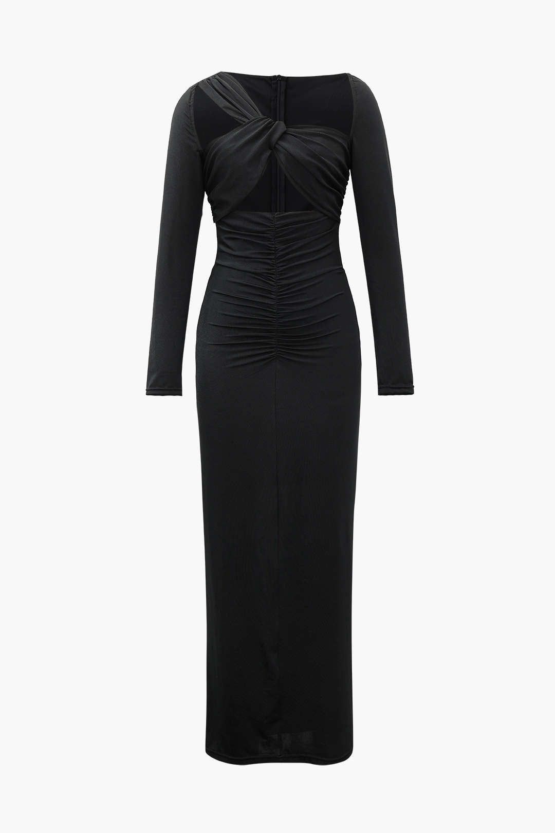 Long Sleeve Cut Out Ruched Maxi Dress sold by Micas