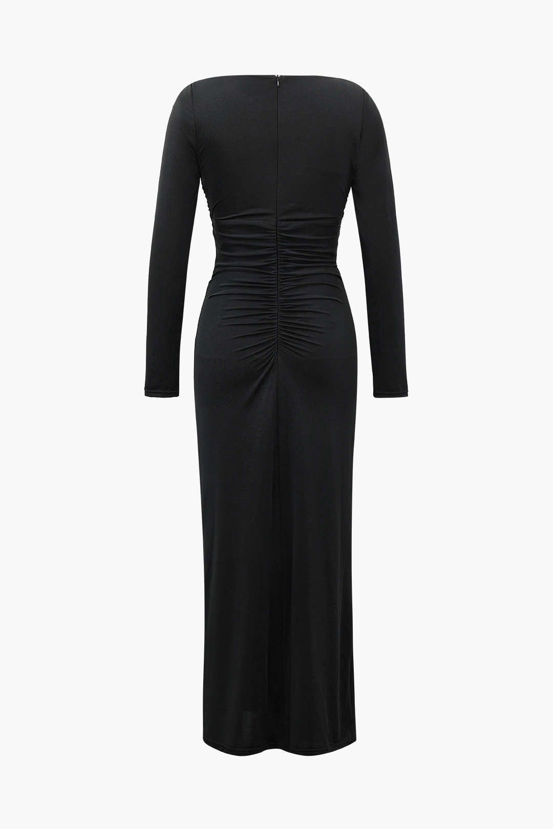 Long Sleeve Cut Out Ruched Maxi Dress sold by Micas product image thumbnail 2