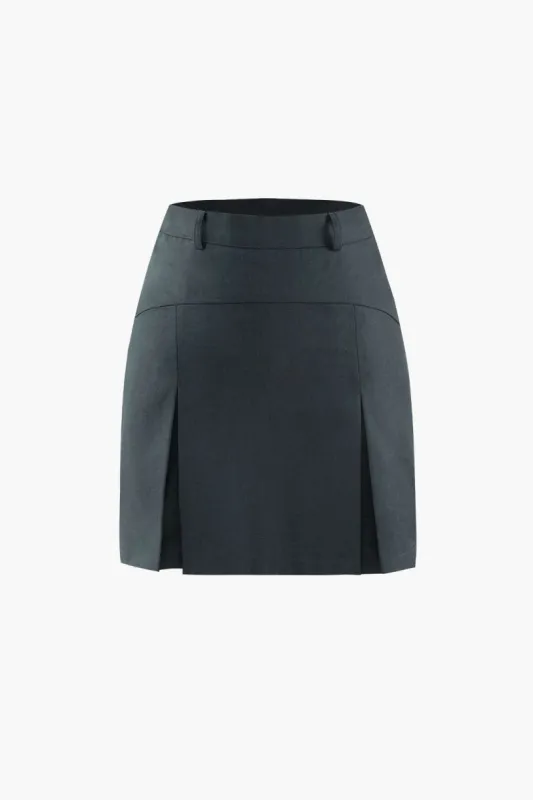 Pleated A-line Mini Skirt sold by Micas