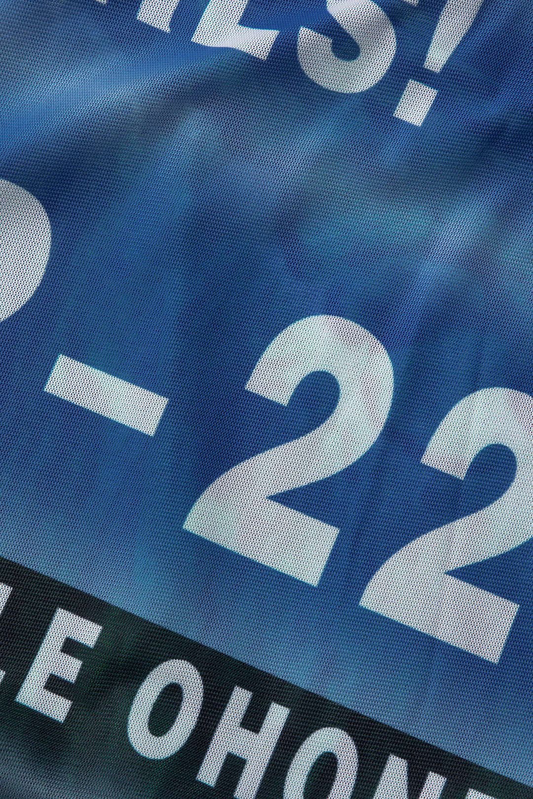 Number & Letter Print Mesh Backless Mini Dress sold by Micas product image thumbnail 3