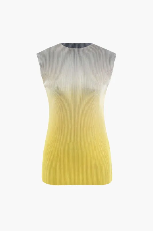 Ombre Plisse Tank Top sold by Micas