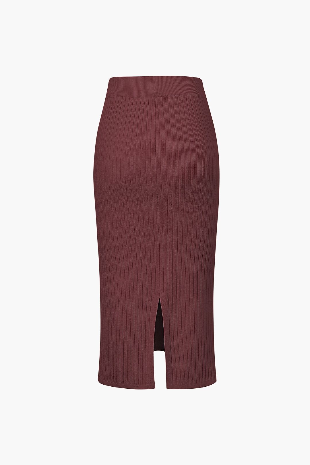 Rib-Knit Slit Midi Skirt sold by Micas product image thumbnail 8