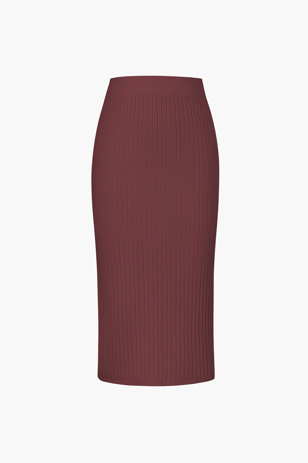 Rib-Knit Slit Midi Skirt sold by Micas product image thumbnail 7