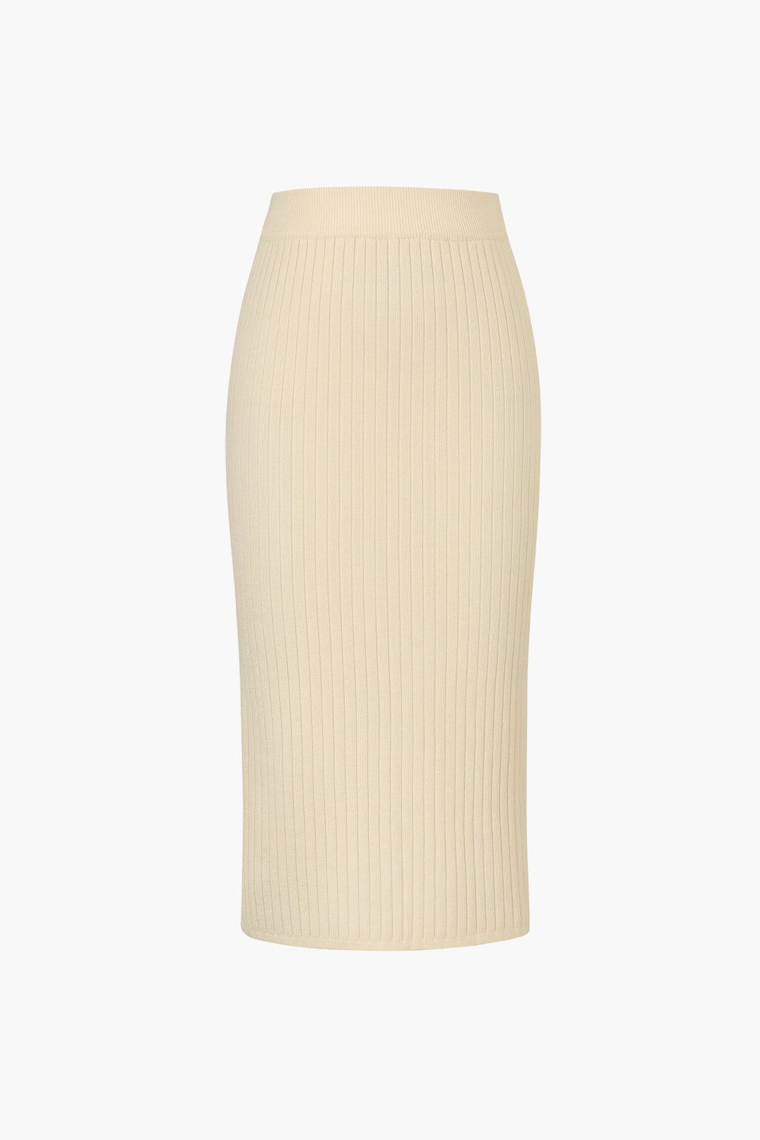 Rib-Knit Slit Midi Skirt sold by Micas product image thumbnail 3