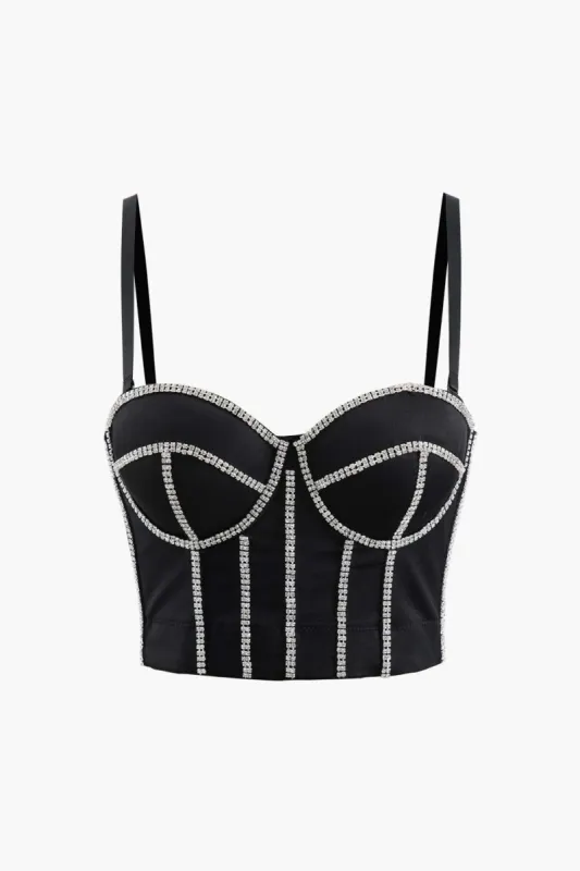 Crystal-embellished Bustier Top sold by Micas