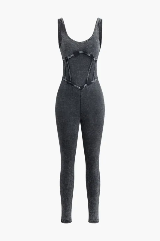 Square Neck Sleeveless Jumpsuit sold by Micas