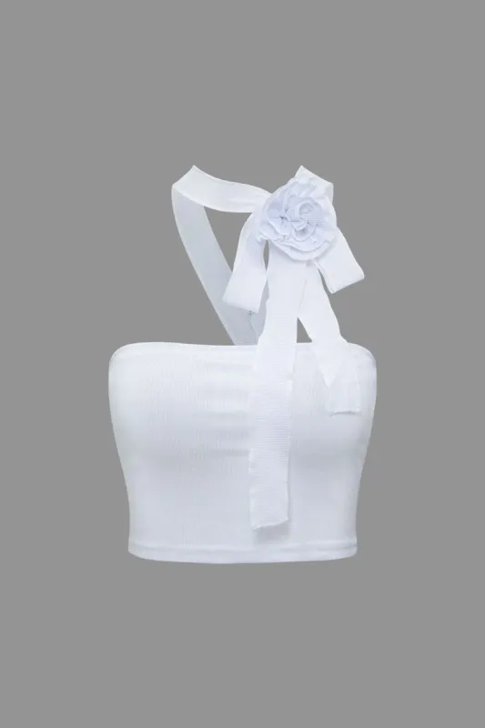 Halter Neck Rose Tube Top sold by Micas