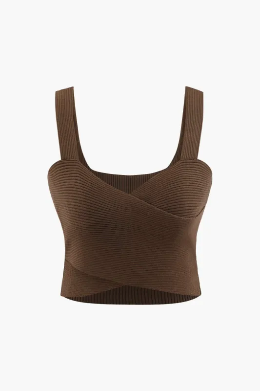 Knit Cross Front Cami Top sold by Micas