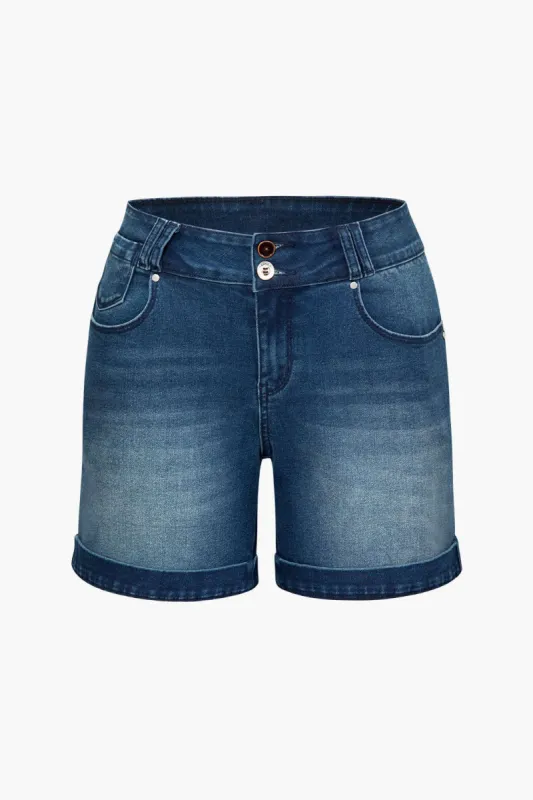 Denim Folded Shorts made by Micas