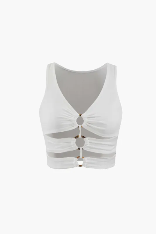 Cut Out Crop Tank Top sold by Micas
