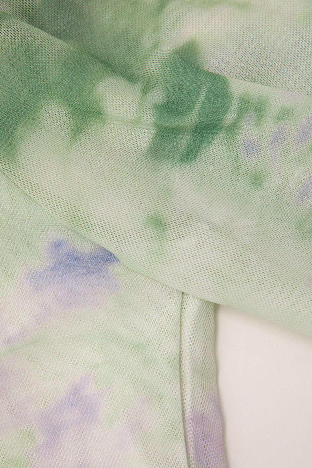 Tie Dye Long Sleeve Off-Shoulder Mesh Top sold by Micas product image thumbnail 5