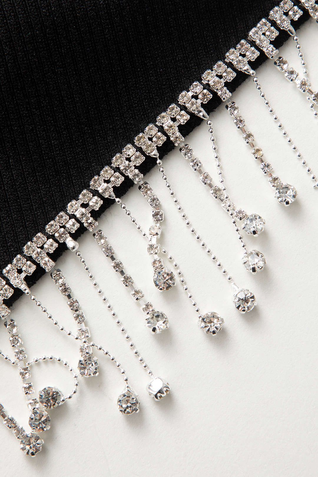 Rhinestone Hem Rib Knit Tank Top sold by Micas product image thumbnail 3