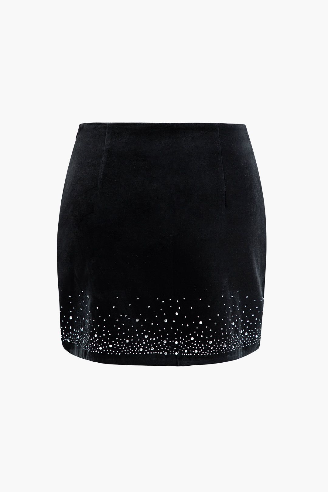 Velvet Rhinestone Decor Mini Skirt sold by Micas product image thumbnail 2