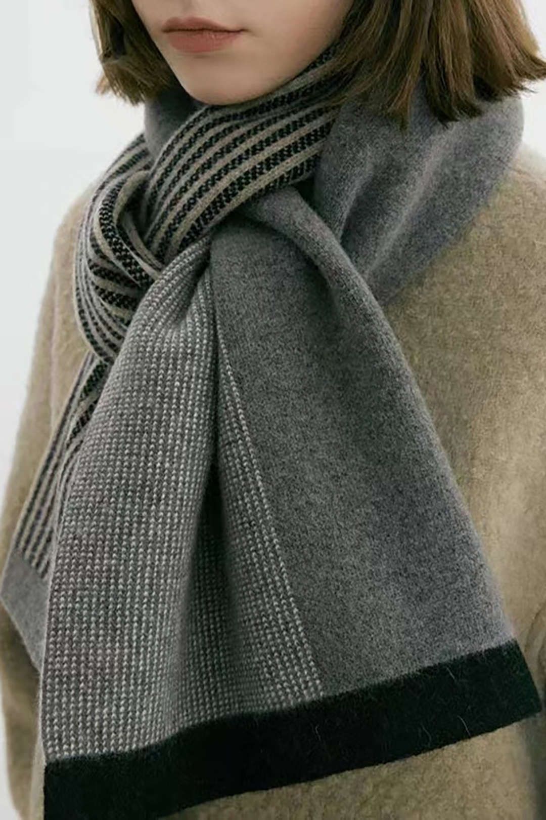 Striped Patchy Scarf sold by Micas