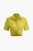 Ring Detail Crop Shirt sold by Micas