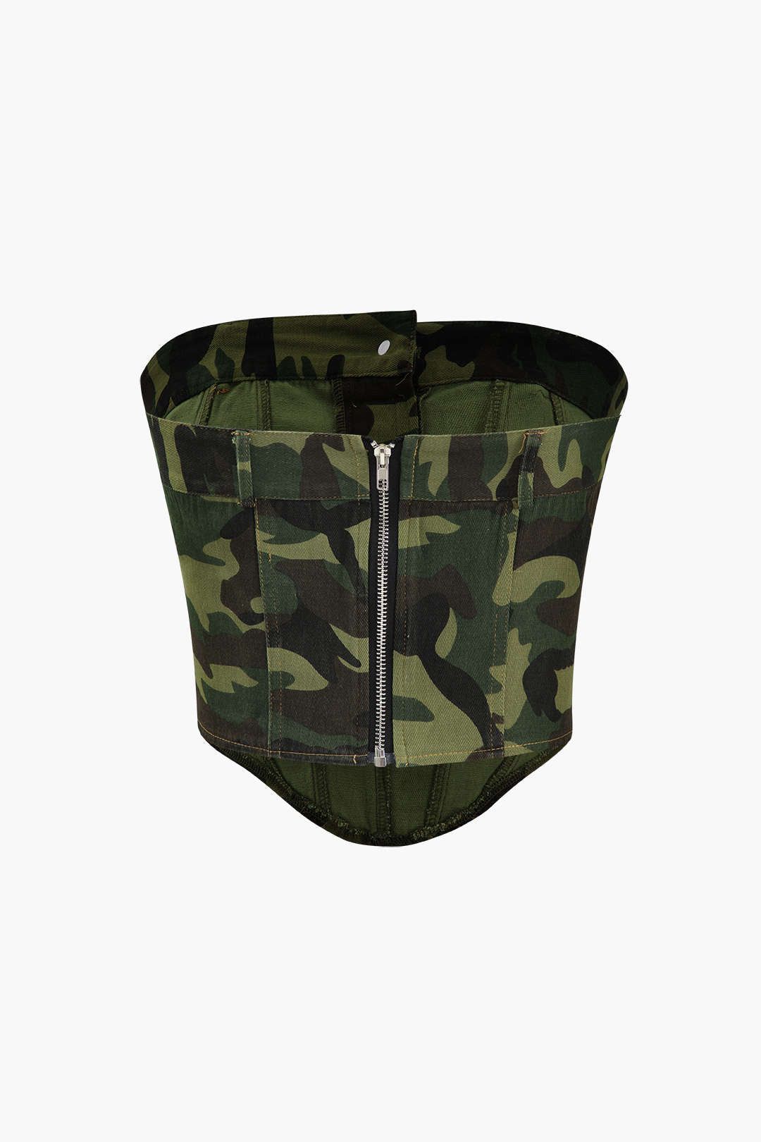 Camo Print Strapless Corset Top sold by Micas product image thumbnail 2