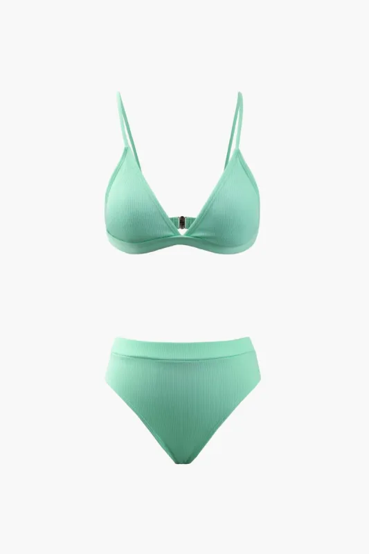 Ribbed Adjustable Strap Bikini Swimsuit sold by Micas