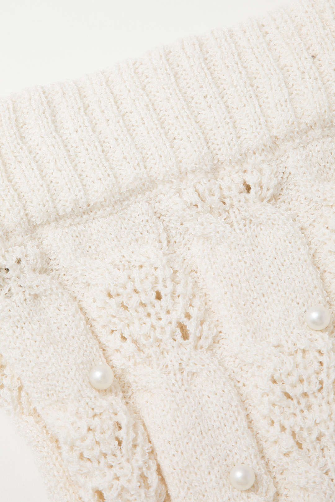 Pearl Embellished Open Knit A-line Mini Skirt sold by Micas product image thumbnail 4