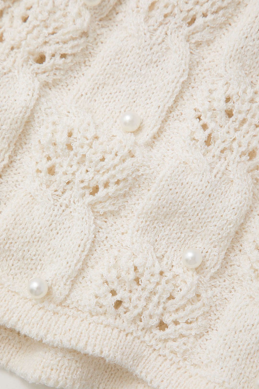 Pearl Embellished Open Knit A-line Mini Skirt sold by Micas product image thumbnail 5