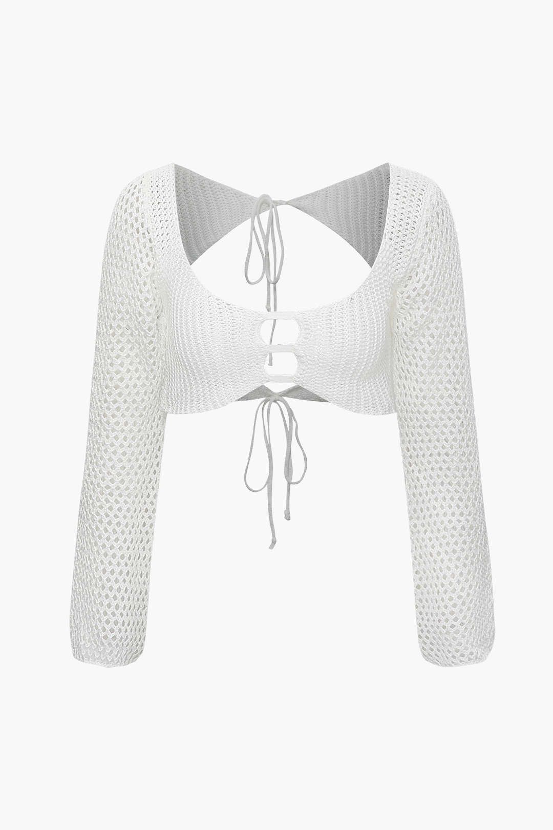 Tie Back Crochet Crop Top And Maxi Skirt Set sold by Micas product image thumbnail 3