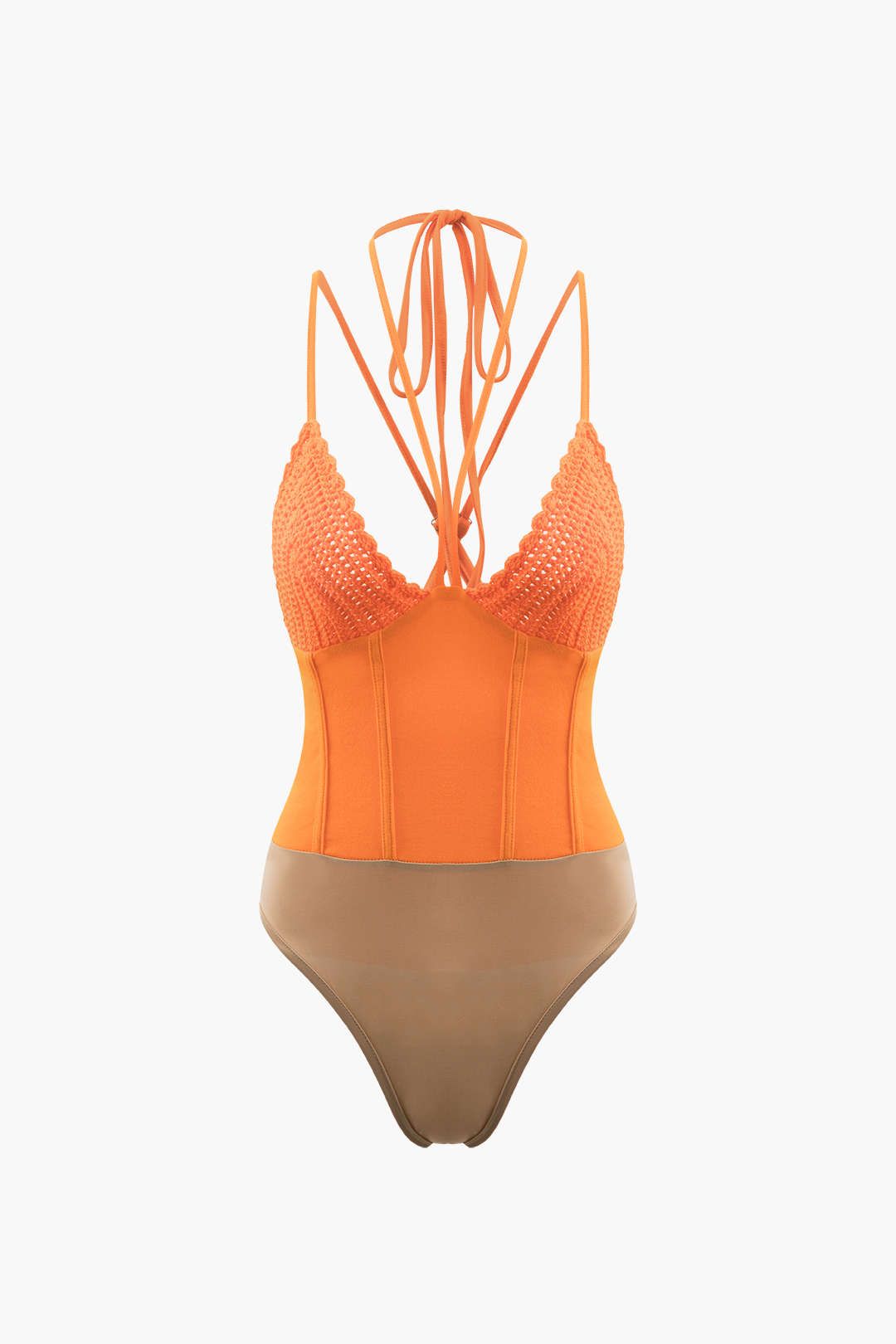 Strappy Corset Bodysuit And Knit Cover-up Skirt Set sold by Micas product image thumbnail 2