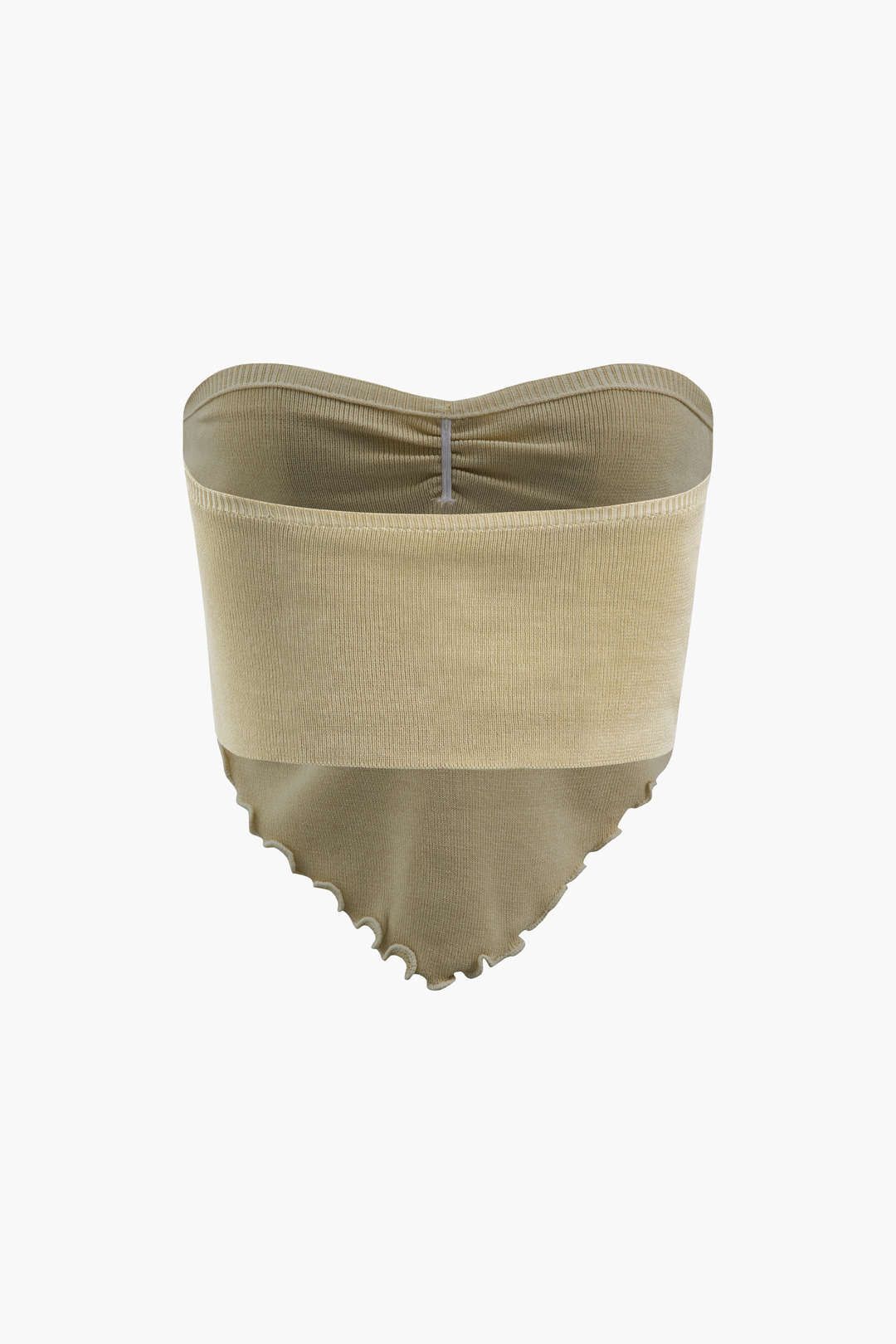 Tie Front V-hem Knit Tube Top sold by Micas product image thumbnail 2