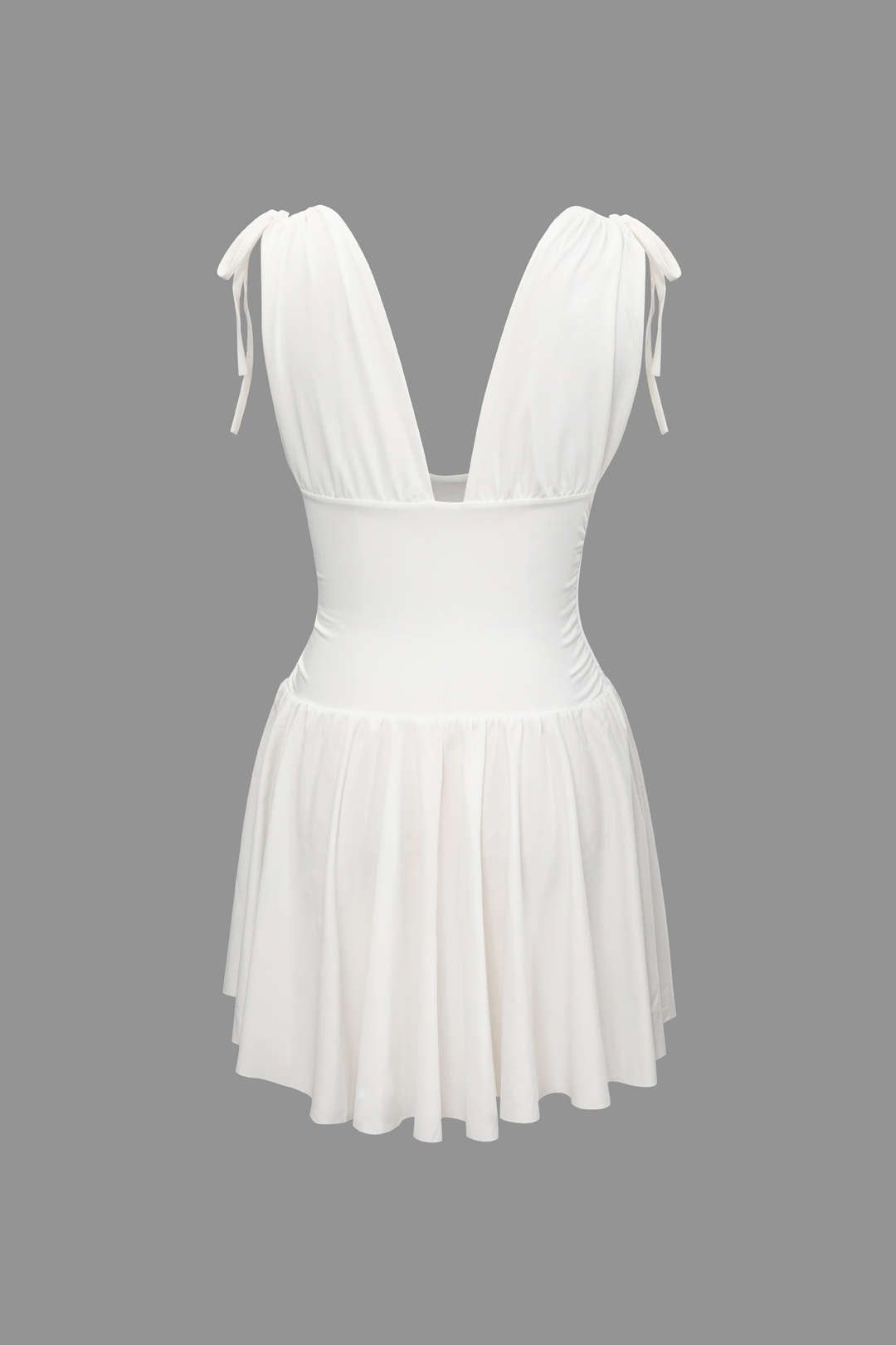 V-neck Sleeveless Pleated Mini Dress sold by Micas product image thumbnail 2