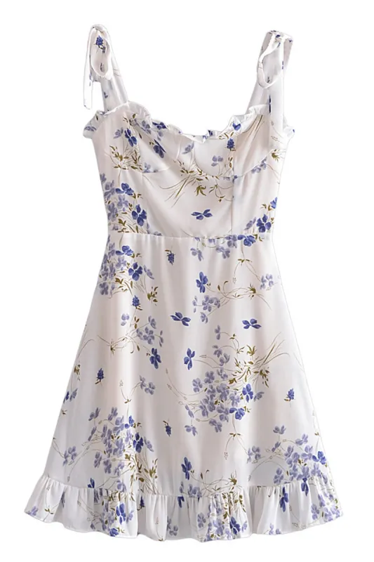 Floral Print Strap Mini Dress sold by Micas