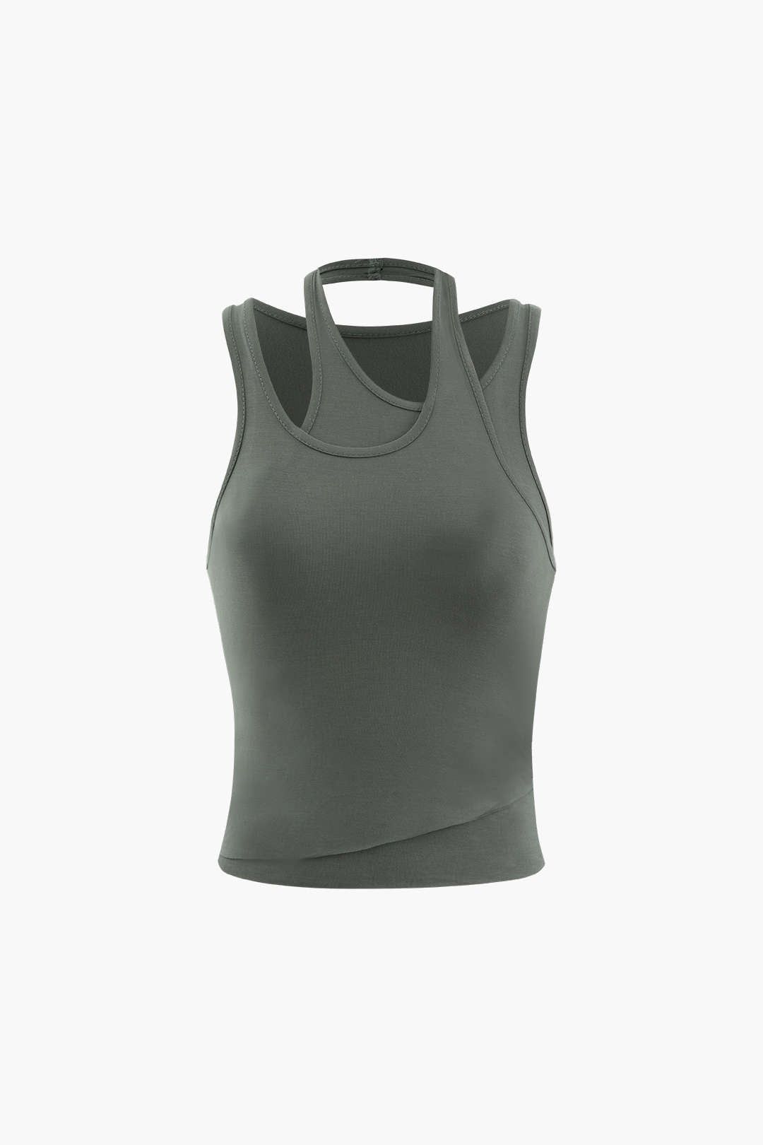 Asymmetric Halter Tank Top sold by Micas