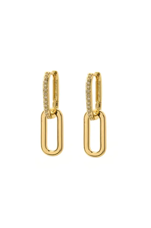 Cubic Zirconia Link Earrings sold by Micas