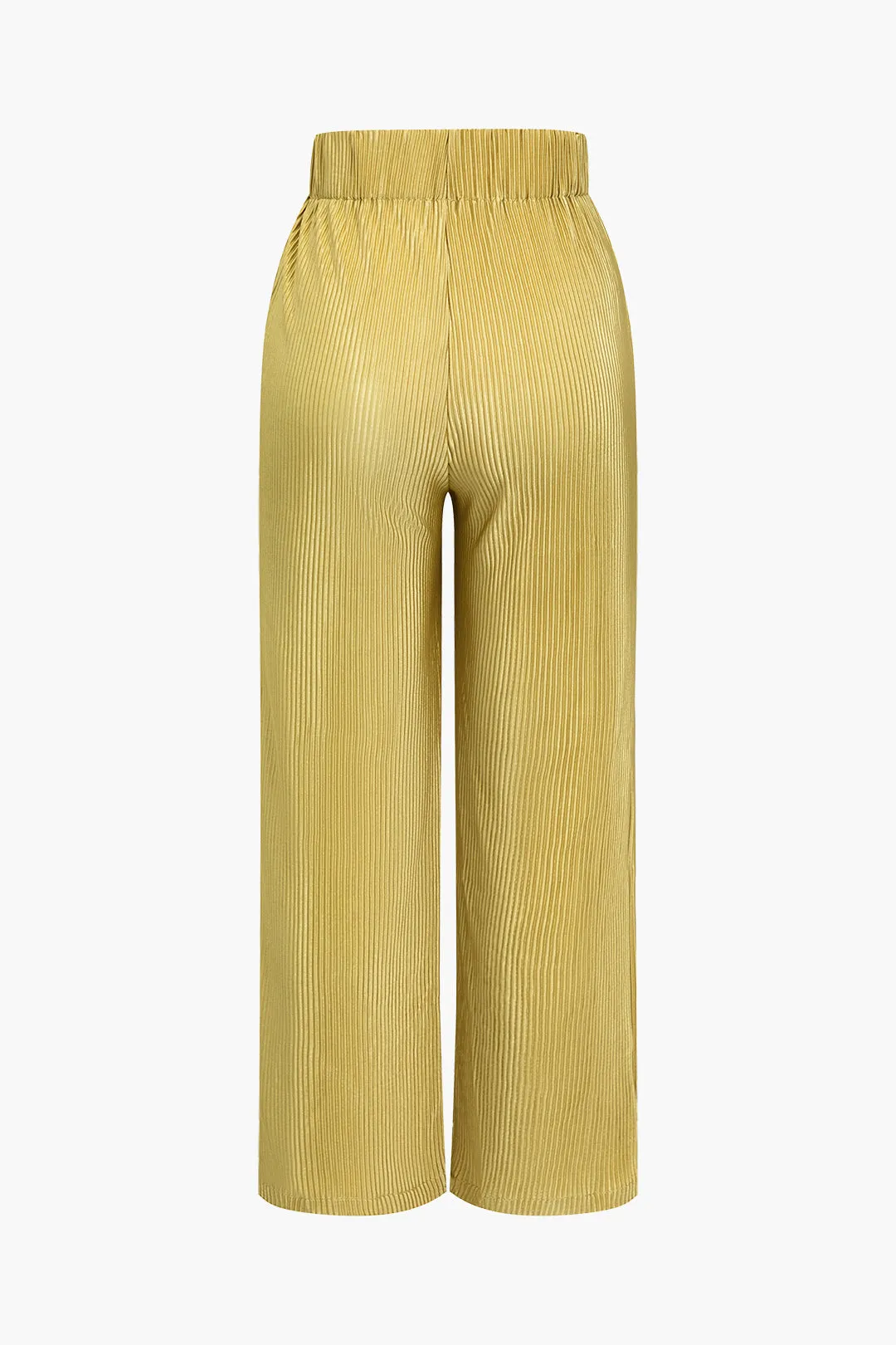 Solid plisseret V-hals top og bukser sæt sold by Micas product image thumbnail 5