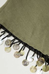 Linen-Blend Tie Wrap Blouse sold by Micas