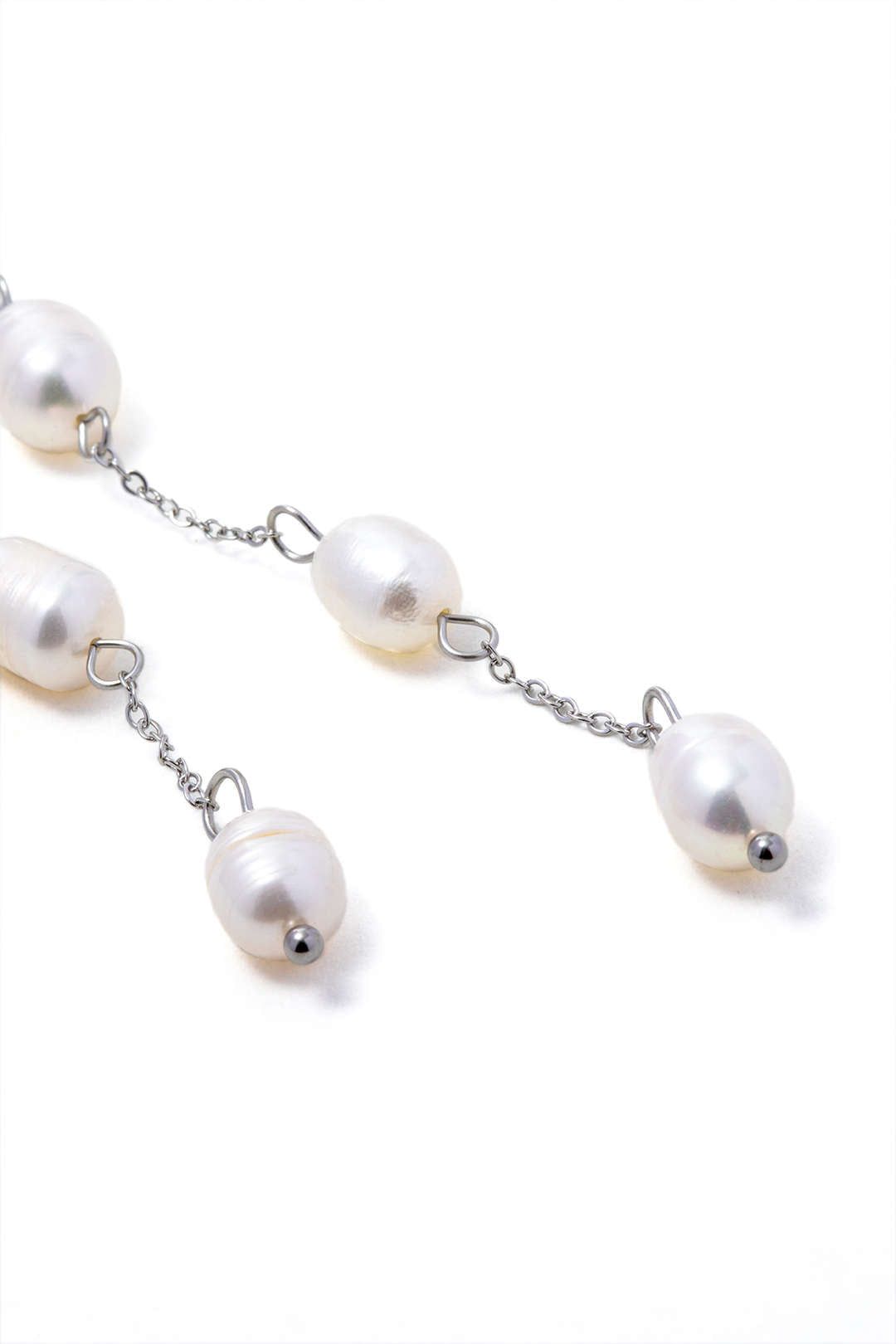 Spaced Pearl Drop Earrings sold by Micas product image thumbnail 2