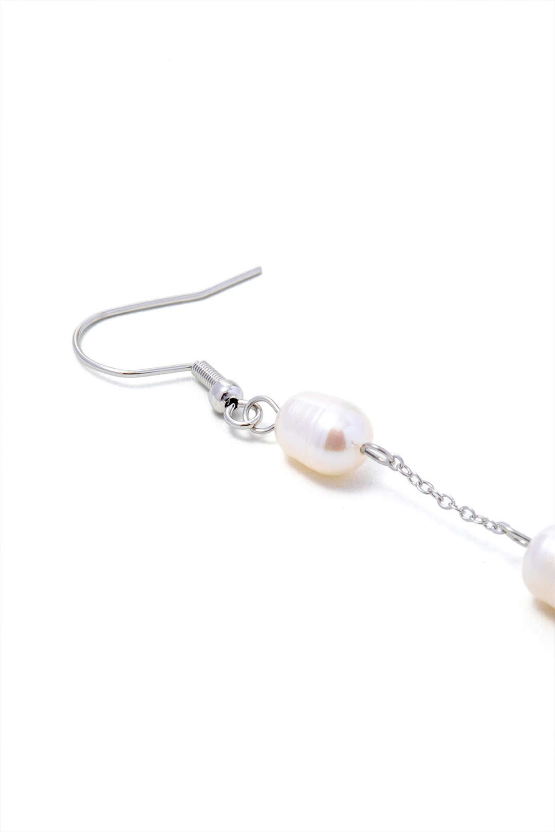 Spaced Pearl Drop Earrings sold by Micas product image thumbnail 3