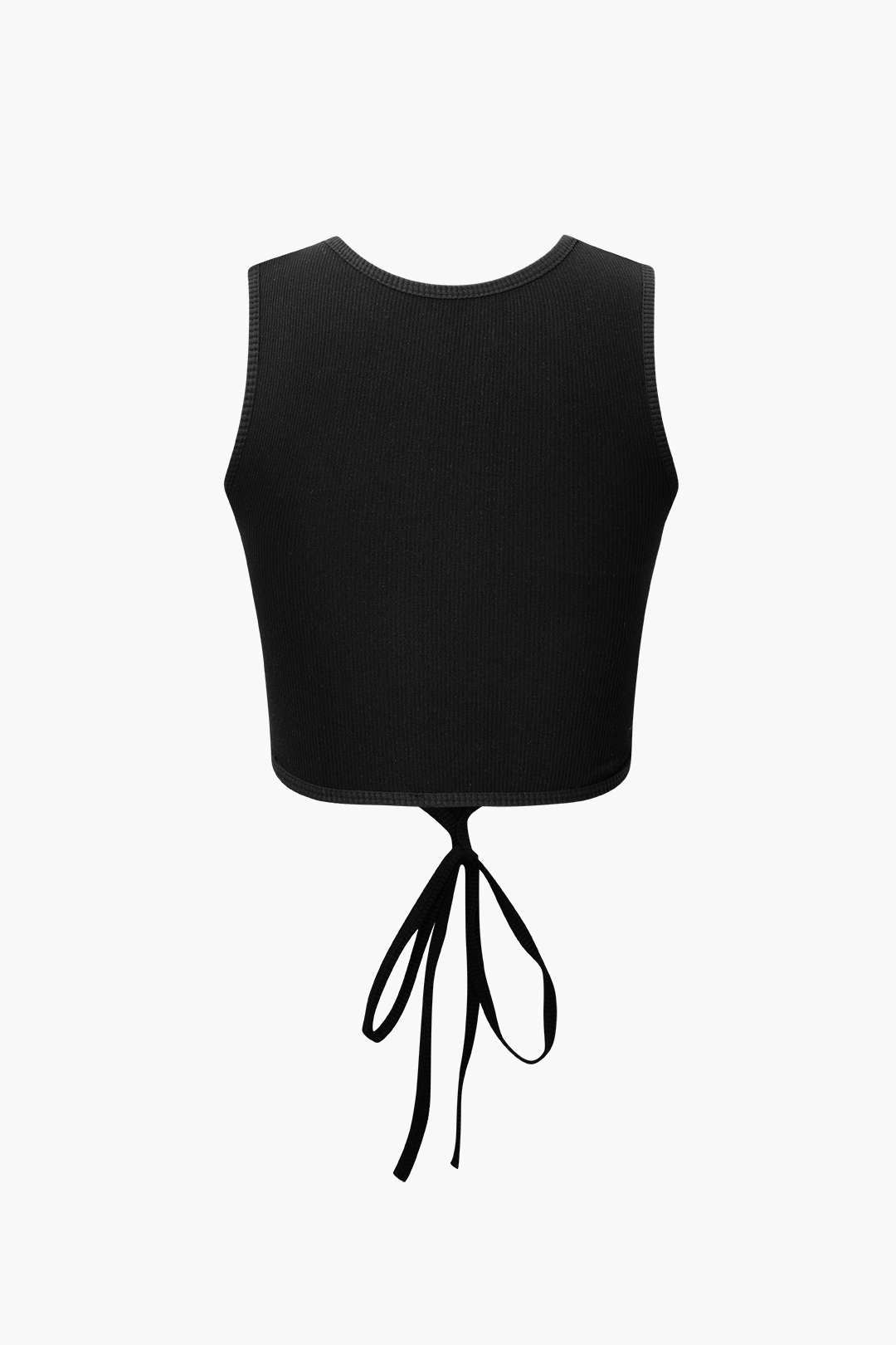 Tie Hem Rib Knit Tank Top sold by Micas product image thumbnail 2