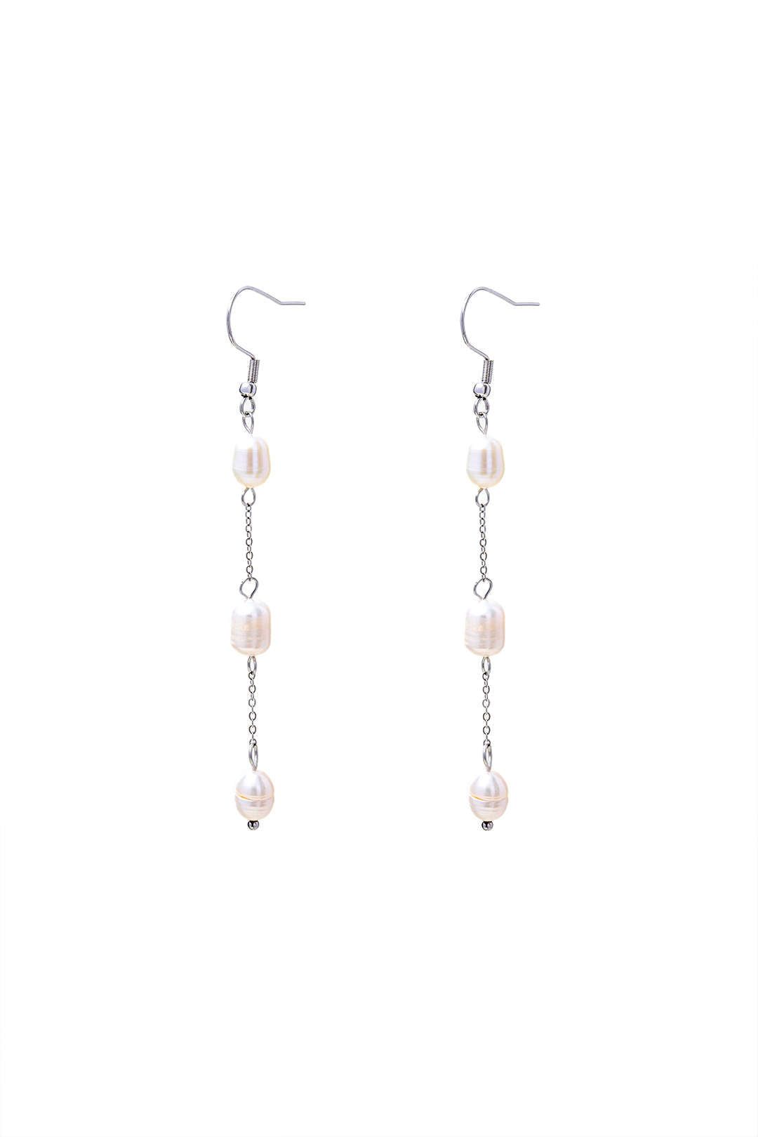 Spaced Pearl Drop Earrings sold by Micas