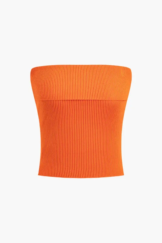 Ribbed Texture Tube Top sold by Micas