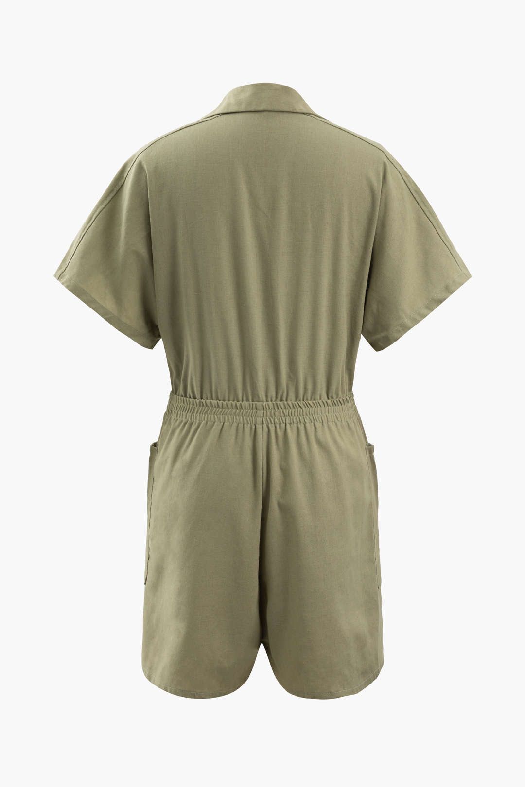 V-neck Button Short Sleeve Romper sold by Micas product image thumbnail 2