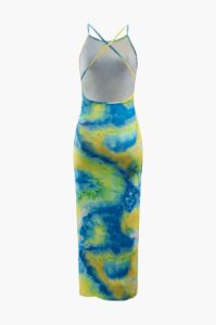 Tie Dye Cross Back Maxi Dress sold by Micas
