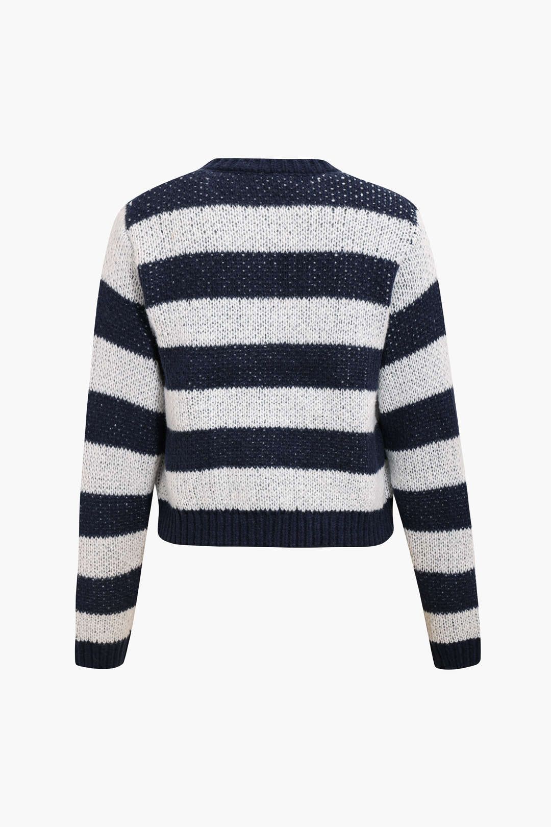 Stripe Button Front Knit Cardigan sold by Micas product image thumbnail 2