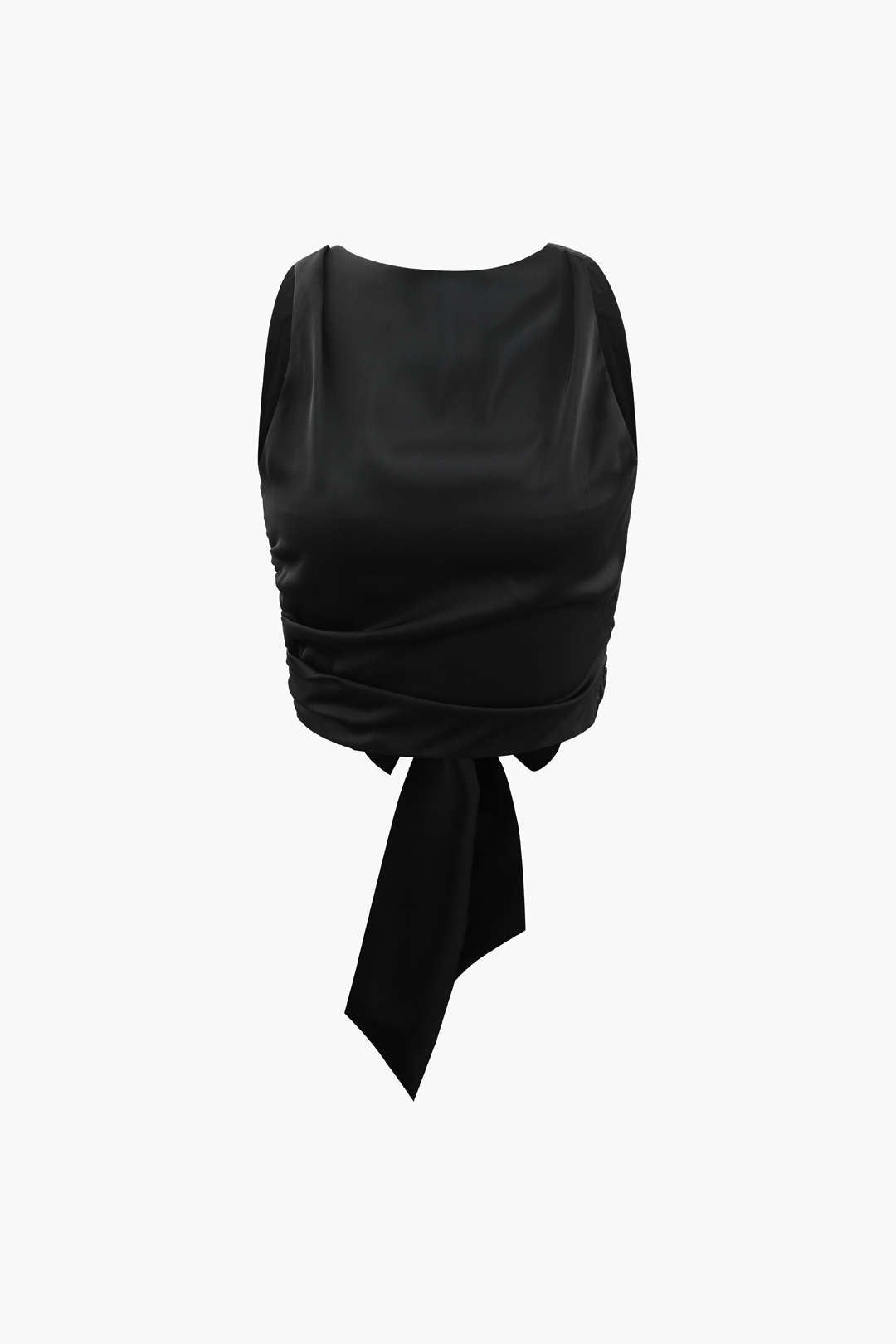 Ruched Backless Tie Tank Top sold by Micas