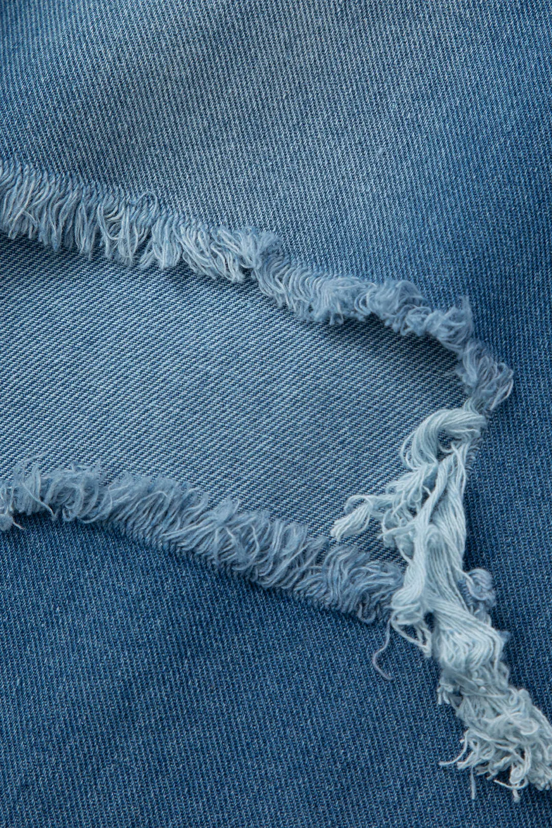 Solid Frayed Ripped High-Waisted Jeans sold by Micas product image thumbnail 5