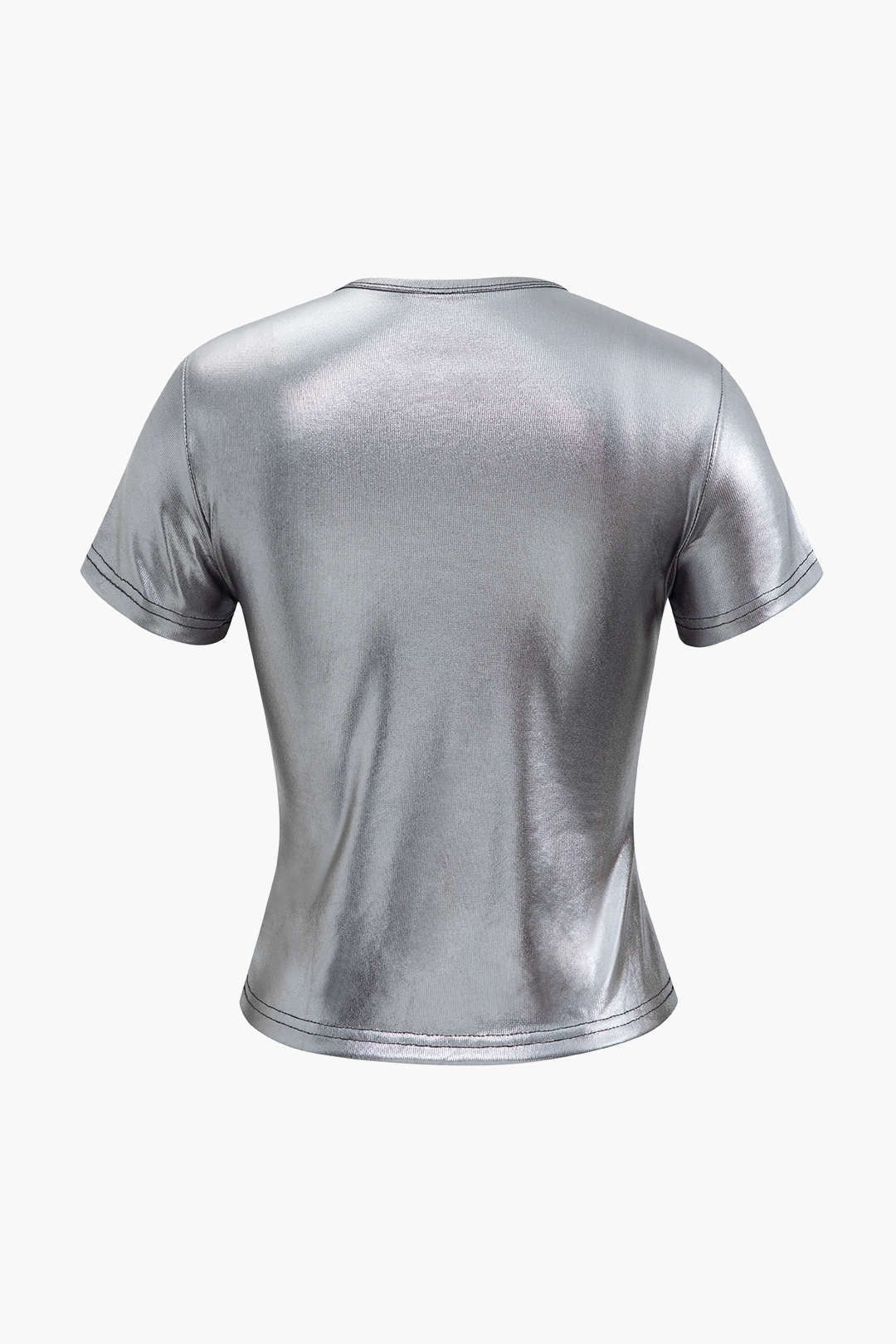 Metallic Round Neck T-shirt sold by Micas product image thumbnail 2