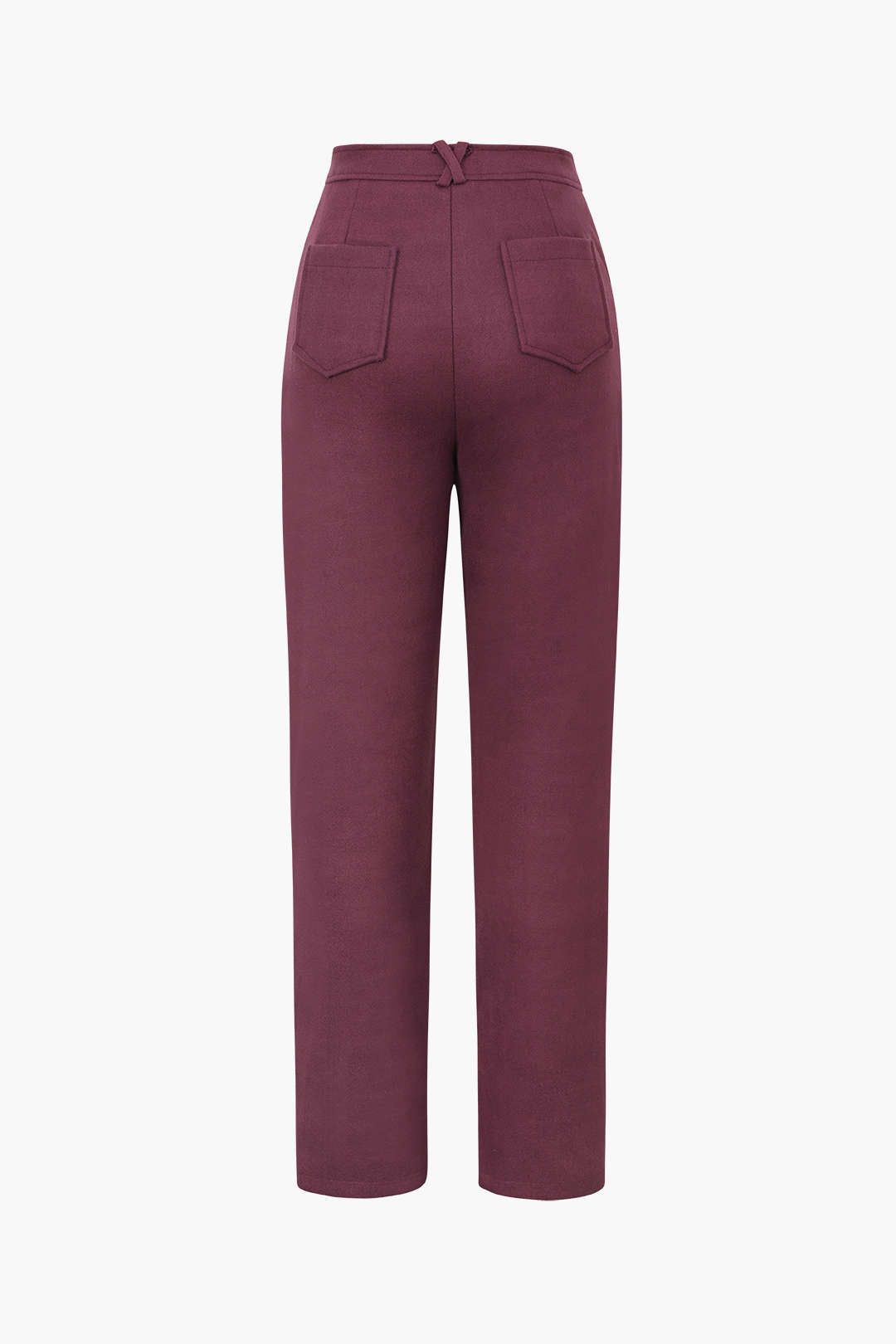 Wool Blend Straight Leg Pants sold by Micas product image thumbnail 3