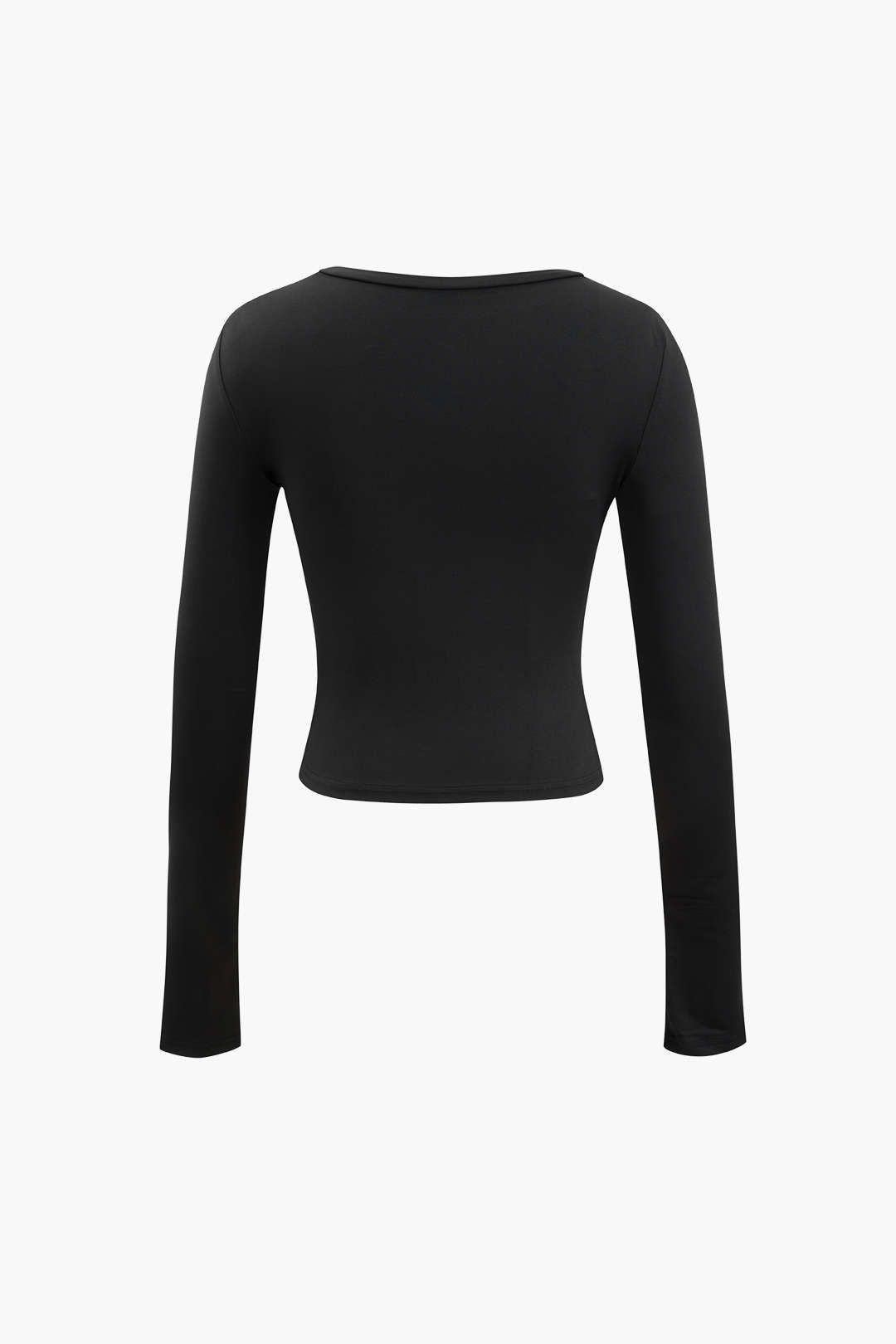 Eye Print Long Sleeve Crop Top sold by Micas product image thumbnail 2