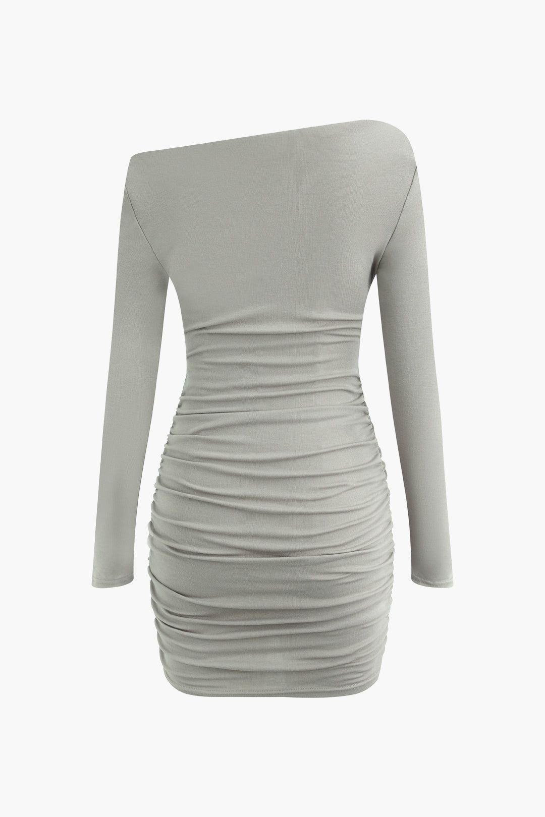 Cowl Neck Ruched Long Sleeve Mini Dress sold by Micas product image thumbnail 2